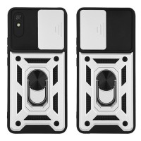 Θήκη Ring Armor CamPro Sonique για Xiaomi Redmi 9A / Redmi 9AT Ασημί