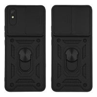 Θήκη Ring Armor CamPro Sonique για Xiaomi Redmi 9A / Redmi 9AT Μαύρο