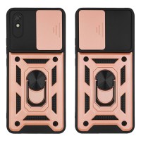 Θήκη Ring Armor CamPro Sonique για Xiaomi Redmi 9A / Redmi 9AT Ροζ Χρυσό