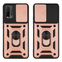 Θήκη Ring Armor CamPro Sonique για Xiaomi Redmi 9T Ροζ Χρυσό