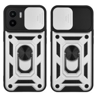 Θήκη Ring Armor CamPro Sonique για Xiaomi Redmi A1 / Redmi A2 Ασημί