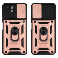 Θήκη Ring Armor CamPro Sonique για Xiaomi Redmi Note 10 / Redmi Note 10s / Poco M5s Ροζ Χρυσό