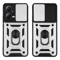 Θήκη Ring Armor CamPro Sonique για Xiaomi Redmi Note 12 5G / Poco X5 5G Ασημί