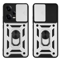Θήκη Ring Armor CamPro Sonique για Xiaomi Redmi Note 12 Pro 5G / Poco X5 Pro 5G Ασημί
