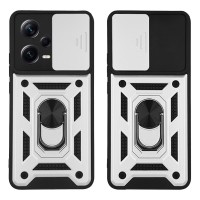 Θήκη Ring Armor CamPro Sonique για Xiaomi Redmi Note 12 Pro Plus Ασημί