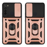 Θήκη Ring Armor CamPro Sonique για Xiaomi Redmi Note 8 / Redmi Note 8 2021 Ροζ Χρυσό