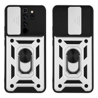 Θήκη Ring Armor CamPro Sonique για Xiaomi Redmi Note 8 Pro Ασημί