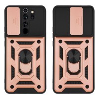 Θήκη Ring Armor CamPro Sonique για Xiaomi Redmi Note 8 Pro Ροζ Χρυσό