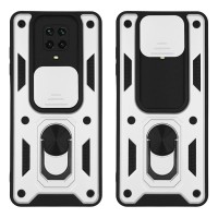Θήκη Ring Armor CamPro Sonique για Xiaomi Redmi Note 9S/9 Pro Ασημί