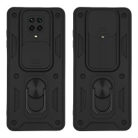 Θήκη Ring Armor CamPro Sonique για Xiaomi Redmi Note 9S/9 Pro Μαύρο