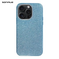 Θήκη Σιλικόνης Sonique Shiny Apple iPhone 15 Pro Γαλάζιο