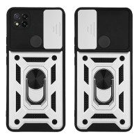 Θήκη Ring Armor CamPro Sonique για Xiaomi Redmi 9C / Redmi 10A Ασημί