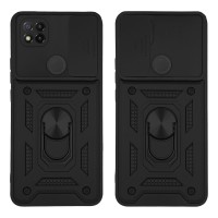 Θήκη Ring Armor CamPro Sonique για Xiaomi Redmi 9C / Redmi 10A Μαύρο