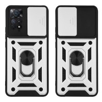 Θήκη Ring Armor CamPro Sonique για Xiaomi Redmi Note 11 Pro 4G/5G / Redmi Note 12 Pro 4G Ασημί