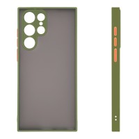 Θήκη Σιλικόνης Color Button Bumper Sonique Samsung Galaxy S22 Ultra Πράσινο Ανοιχτό