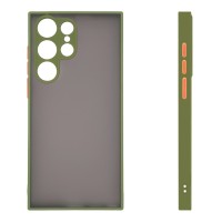 Θήκη Σιλικόνης Color Button Bumper Sonique Samsung Galaxy S23 Ultra Πράσινο Ανοιχτό