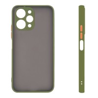 Θήκη Σιλικόνης Color Button Bumper Sonique Xiaomi Redmi 12 4G / Redmi 12 5G Πράσινο Ανοιχτό