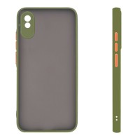 Θήκη Σιλικόνης Color Button Bumper Sonique Xiaomi Redmi 9A / Redmi 9AT Πράσινο Ανοιχτό