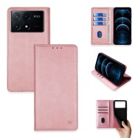 Θήκη Πορτοφόλι Vintage Magnet Wallet Sonique Xiaomi Poco X6 Pro 5G Ροζ Χρυσό