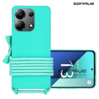 Θήκη Σιλικόνης με Κορδόνι CarryHang Sonique Xiaomi Redmi Note 13 4G Γαλάζιο