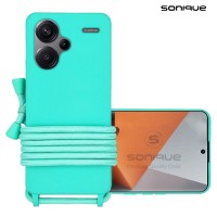 Θήκη Σιλικόνης με Κορδόνι CarryHang Sonique Xiaomi Redmi Note 13 Pro Plus 5G Γαλάζιο