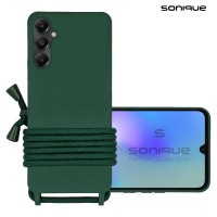 Θήκη Σιλικόνης με Κορδόνι CarryHang Sonique Samsung Galaxy A05s 4G Πράσινο Σκούρο
