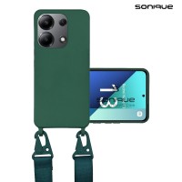 Θήκη Σιλικόνης με Strap CarryHang Sonique Xiaomi Redmi Note 13 4G Πράσινο Σκούρο