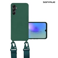 Θήκη Σιλικόνης με Strap CarryHang Sonique Samsung Galaxy A05s 4G Πράσινο Σκούρο