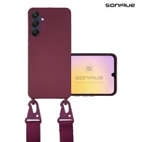 Θήκη Σιλικόνης με Strap CarryHang Sonique Samsung Galaxy A25 5G Μπορντό