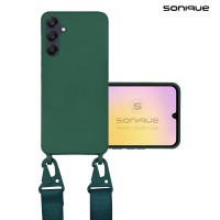 Θήκη Σιλικόνης με Strap CarryHang Sonique Samsung Galaxy A25 5G Πράσινο Σκούρο