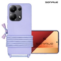 Θήκη Σιλικόνης με Κορδόνι CarryHang Sonique Xiaomi Redmi Note 13 Pro 4G / Poco M6 Pro 4G / Redmi Note 14S Λιλά
