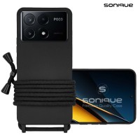 Θήκη Σιλικόνης με Κορδόνι CarryHang Sonique Xiaomi Poco X6 Pro 5G Μαύρο