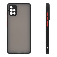 Θήκη Σιλικόνης Color Button Bumper Sonique Samsung Galaxy A51 Μαύρο