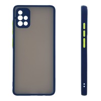 Θήκη Σιλικόνης Color Button Bumper Sonique Samsung Galaxy A51 Μπλέ