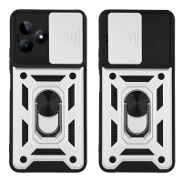 Θήκη Ring Armor CamPro Sonique Realme C51 / Realme C53 / Realme Note 50 4G Ασημί