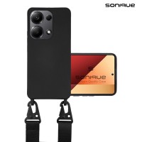 Θήκη Σιλικόνης με Strap CarryHang Sonique Xiaomi Redmi Note 13 Pro 4G / Poco M6 Pro 4G / Redmi Note 14S Μαύρο