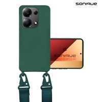 Θήκη Σιλικόνης με Strap CarryHang Sonique Xiaomi Redmi Note 13 Pro 4G / Poco M6 Pro 4G / Redmi Note 14S Πράσινο Σκούρο