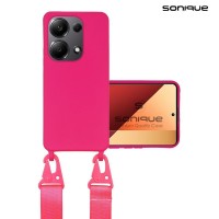 Θήκη Σιλικόνης με Strap CarryHang Sonique Xiaomi Redmi Note 13 Pro 4G / Poco M6 Pro 4G / Redmi Note 14S Φούξια