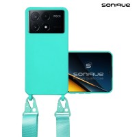 Θήκη Σιλικόνης με Strap CarryHang Sonique Xiaomi Poco X6 Pro 5G Γαλάζιο