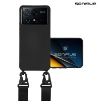 Θήκη Σιλικόνης με Strap CarryHang Sonique Xiaomi Poco X6 Pro 5G Μαύρο