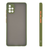 Θήκη Σιλικόνης Color Button Bumper Sonique Samsung Galaxy A51 Πράσινο Ανοιχτό