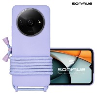 Θήκη Σιλικόνης με Κορδόνι CarryHang Sonique Xiaomi Redmi A3 / Redmi A3x Λιλά