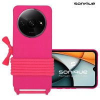 Θήκη Σιλικόνης με Κορδόνι CarryHang Sonique Xiaomi Redmi A3 / Redmi A3x Φούξια