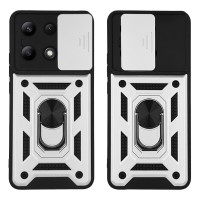 Θήκη Ring Armor CamPro Sonique για Xiaomi Redmi Note 13 4G Ασημί