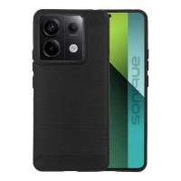 Θήκη Σιλικόνης Sonique Carbon Brushed Xiaomi Redmi Note 13 Pro 5G / Poco X6 5G Μαύρο