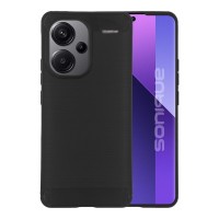 Θήκη Σιλικόνης Sonique Carbon Brushed Xiaomi Redmi Note 13 Pro Plus 5G Μαύρο