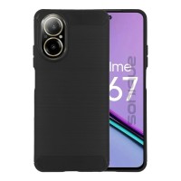 Θήκη Σιλικόνης Sonique Carbon Brushed Realme C67 4G Μαύρο