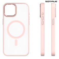 Θήκη Magnetic MagMetal Sonique Apple iPhone 12 Pro Max Ροζ