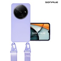 Θήκη Σιλικόνης με Strap CarryHang Sonique Xiaomi Redmi A3 / Redmi A3x Λιλά