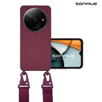 Θήκη Σιλικόνης με Strap CarryHang Sonique Xiaomi Redmi A3 / Redmi A3x Μπορντό